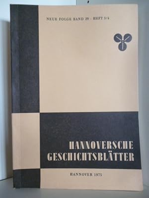 Seller image for Hannoversche Geschichtsbltter. Neue Folge Band 29 - Heft 3/4 for sale by Antiquariat Weber