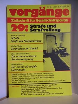 Immagine del venditore per Vorgnge. Zeitschrift fr Gesellschaftspolitik. 5/1977. 29: Strafe und Strafvollzug venduto da Antiquariat Weber