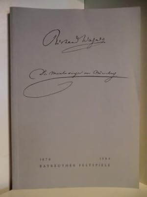 Image du vendeur pour Richard Wagner. Die Meistersinger von Nrnberg. Progammheft 1 mis en vente par Antiquariat Weber