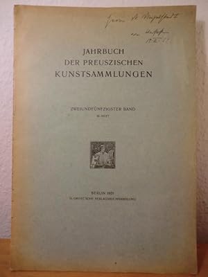 Bild des Verkufers fr Jahrbuch der Preuszischen (Preuischen) Kunstsammlungen. 52. Band, III. Heft, 1931 zum Verkauf von Antiquariat Weber