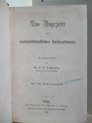 Seller image for Das Ungeziefer der landwirtschaftlichen Kulturpflanzen for sale by Antiquariat Weber