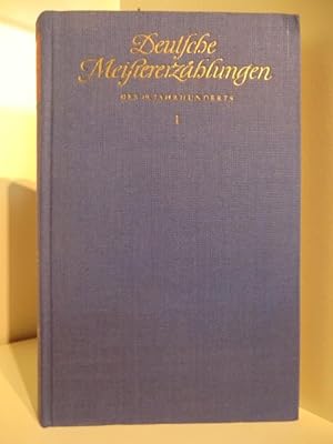 Imagen del vendedor de Deutsche Meistererzhlungen des 19. Jahrhunderts. Band 1. a la venta por Antiquariat Weber