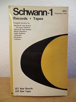 Bild des Verkufers fr Schwann-1 Record & Tape Guide. Volume 26, September 1974, Number 9 zum Verkauf von Antiquariat Weber