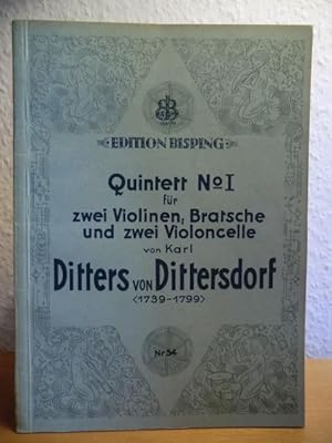 Immagine del venditore per Quintett Nr. I fr zwei Violinen, Bratsche und zwei Violoncelle. Edition Bisping Nr. 54 venduto da Antiquariat Weber