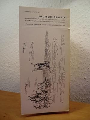 Imagen del vendedor de Ausstellungsreihe 1951 / 1952 Deutsche Graphik. 1. Ausstellung: Graphik deutscher Impressionisten a la venta por Antiquariat Weber
