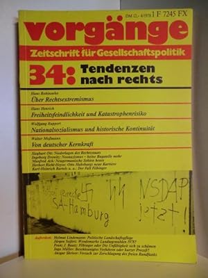 Bild des Verkufers fr Vorgnge. Zeitschrift fr Gesellschaftspolitik. 4/1978. 34: Tendenzen nach rechts zum Verkauf von Antiquariat Weber