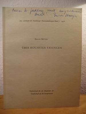 Seller image for ber Hchster Fayencen (signiert) for sale by Antiquariat Weber