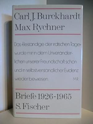 Seller image for Carl J. Burckhardt - Max Rychner. Briefe 1926 - 1965 for sale by Antiquariat Weber