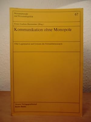Immagine del venditore per Kommunikation und Monopole. ber Legitimation und Grenzen des Fernmeldemonopols venduto da Antiquariat Weber
