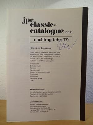 Jpc Classic-Catalogue Nr. 6 - Nachtrag Februar 1979
