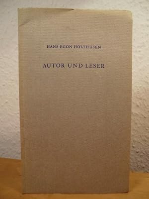 Seller image for Autor und Leser for sale by Antiquariat Weber