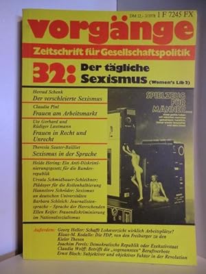 Bild des Verkufers fr Vorgnge. Zeitschrift fr Gesellschaftspolitik. 2/1978. 32: Der tgliche Sexismus zum Verkauf von Antiquariat Weber