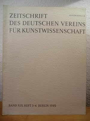 Seller image for Hermann Vischer und sein Sohn Peter Vischer der ltere. Sonderdruck der Zeitschrift des Deutschen Vereins fr Kunstwissenschaft, Band XIX, Heft 3/4, 1965 for sale by Antiquariat Weber