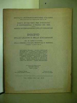 Imagen del vendedor de III. Corso di Storia Della Ceramica Italiana Medioevale e Moderna a la venta por Antiquariat Weber