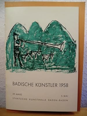 Bild des Verkufers fr Badische Knstler 1958. Ausstellung 29. Mrz bis 5. Mai zum Verkauf von Antiquariat Weber