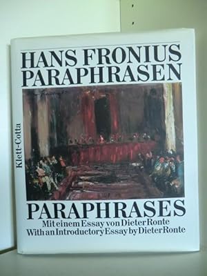 Image du vendeur pour Hans Fronius Paraphrasen (deutsch - englisch) mis en vente par Antiquariat Weber