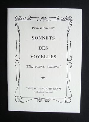 Imagen del vendedor de Sonnets des voyelles - Elles voient : naissons ! a la venta por Le Livre  Venir