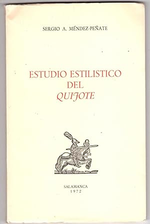 Imagen del vendedor de Estudio Estilistico Del Quijote/Stylistic Study of Don Quijote a la venta por Little Sages Books,  ABAA/ILAB