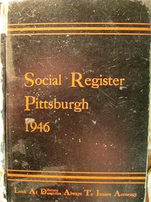 Seller image for Social Register Pittsburgh 1946 for sale by My November Guest Books