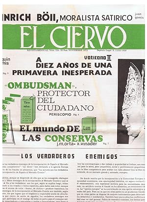 Seller image for EL CIERVO. Revista Mensual. Num. 225. Noviembre 1972 for sale by Librera Torren de Rueda