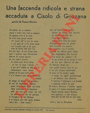 Una faccenda ridicola e strana accaduto a Cisolo di Grizzana. (in dialetto bolognese).