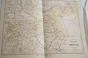 Imagen del vendedor de CARTE ANCIENNE COULEURS ROYAUME DE PRUSSE 1865 ATLAS BOUILLET R692 a la venta por Librairie RAIMOND