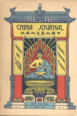 Imagen del vendedor de The China Journal. Vol. X, No. 6. June, 1929 a la venta por Masalai Press