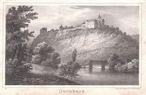 Bild des Verkufers fr Ansicht der Burg. Lithographie von Ed. Pietzsch. zum Verkauf von Antiquariat Heinz Tessin