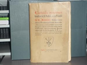 Imagen del vendedor de CARTULARE monasterii beatorum petri et pauli de DOMINA Cluniacensis ordinis grantianopolitanae diocesis. CARTULAIRE du prieur de DOMENE Ordre de Cluny prs Grenoble. a la venta por Tir  Part