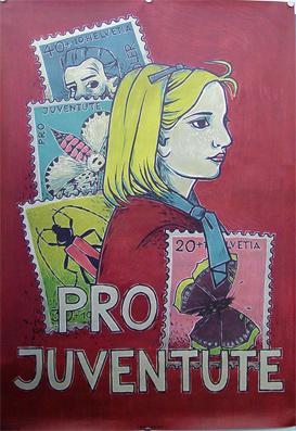 Plakat - Pro Juventute. Lithographie.