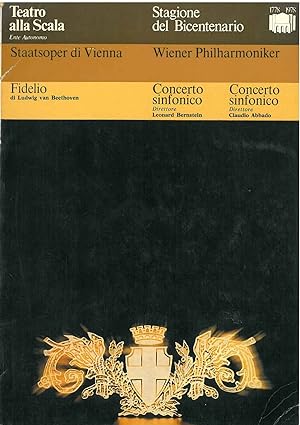 Fidelio. Concerto sinfonico. Staatsoper di Vienna, Wiener Philarmoniker, direttori Leonard Bernst...