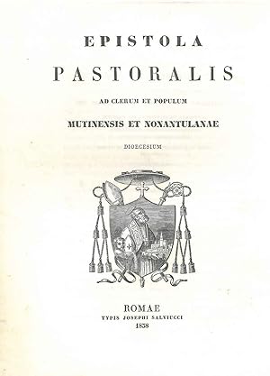 Epistola pastoralis ad clerum et populum mutinensis et nonantulanae diocesium