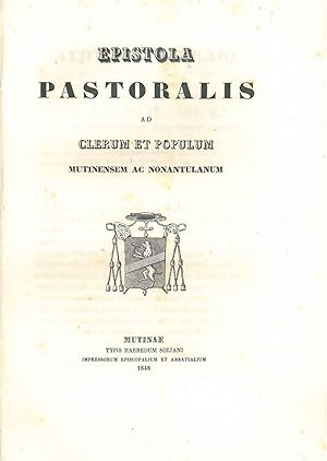 Epistola pastoralis ad clerum et populum mutinensis ac nonantolanum