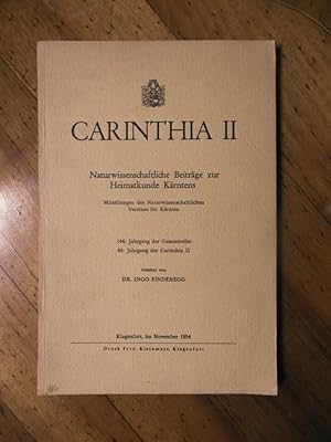 Bild des Verkufers fr Carinthia II. Naturwissenschaftliche Beitrge zur Heimatkunde Krntens. Mitteilungen des naturwissenschaftlichen Vereines fr Krnten. 144. Jahrgang der Gesamtreihe. 64. Jahrgang der Carinthia II. zum Verkauf von Buchhandlung Neues Leben