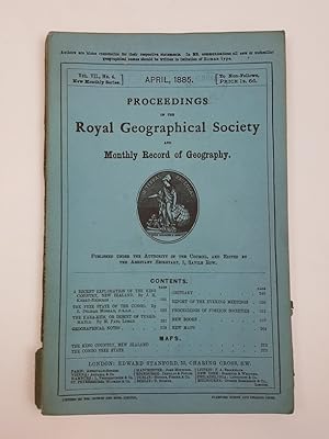 Imagen del vendedor de Proceedings of the Royal Geographical Society and Monthly Record of Geography, Vol. VII., No. 4, April 1885 a la venta por Keoghs Books