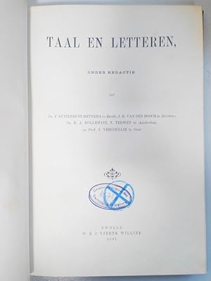 Imagen del vendedor de Taal en Letteren. 1e Jaargang (1891). RARE! a la venta por Antiquariat Bookfarm