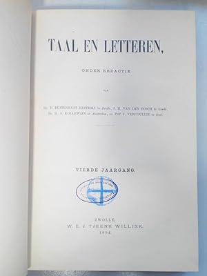 Imagen del vendedor de Taal en Letteren. 4e Jaargang (1894). RARE! a la venta por Antiquariat Bookfarm