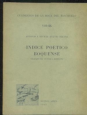 ÍNDICE POETICO BOQUENSE. GRABADO DE VICTOR L. REBUFFO