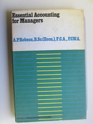 Seller image for Essential accounting for managers (Cassell management studies) for sale by Goldstone Rare Books
