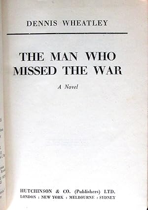 Seller image for The Man Who Missed the War. for sale by Ken Jackson