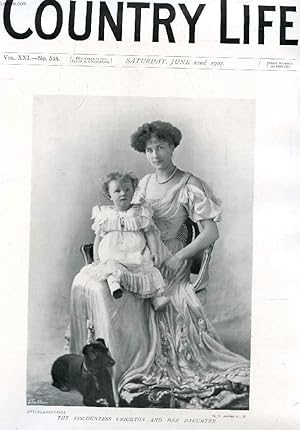 Immagine del venditore per COUNTRY LIFE ILLUSTRATED, VOL. XXI, N 546, JUNE 1907 (Contents: Our Portrait Illustration: The Viscountess Crichton and Her Daughter. Little 'Uns and Big 'Uns. Country Notes. With a Caravan in the South. (Illustrated). A Book of the Week.) venduto da Le-Livre
