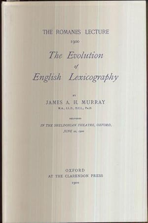 Bild des Verkufers fr The Evolution of English Lexicography. (Reprint of the edition 1900). zum Verkauf von Antiquariat Dwal