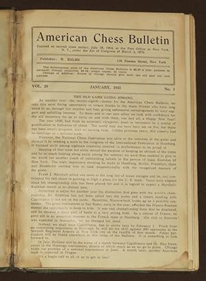 American Chess Bulletin Vol. 28 Nos.1-9. January-December 1931.