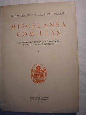 Imagen del vendedor de Miscelnea Comillas Volumen X - 1948 a la venta por Librera Antonio Azorn