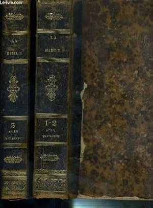 Seller image for LA BIBLE - 3 TOMES EN 2 VOLUMES - TOMES.1-2 + TOME.3 - ANCIEN TESTAMENT - NOUVELLE EDITION - 5 photos disponibles. for sale by Le-Livre