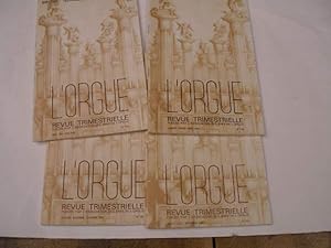 L' ORGUE REVUE TRIMESTRIELLE , ANNEE 1984 COMPLETE DU N° 189 AU N° 192