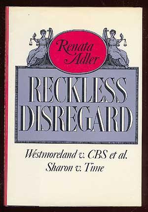 Imagen del vendedor de Reckless Disregard:Westmoreland v. CBS et al; Sharon v. Time a la venta por Between the Covers-Rare Books, Inc. ABAA