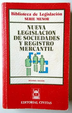 Image du vendeur pour Nueva legislacin de sociedades y del registro mercantil mis en vente par Librera Salvalibros Express