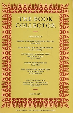 Image du vendeur pour The Book Collector. Volume 12. No. 1. Spring 1963 mis en vente par Barter Books Ltd