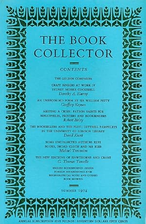 Seller image for The Book Collector. Volume 23. No. 2. Summer 1974 for sale by Barter Books Ltd